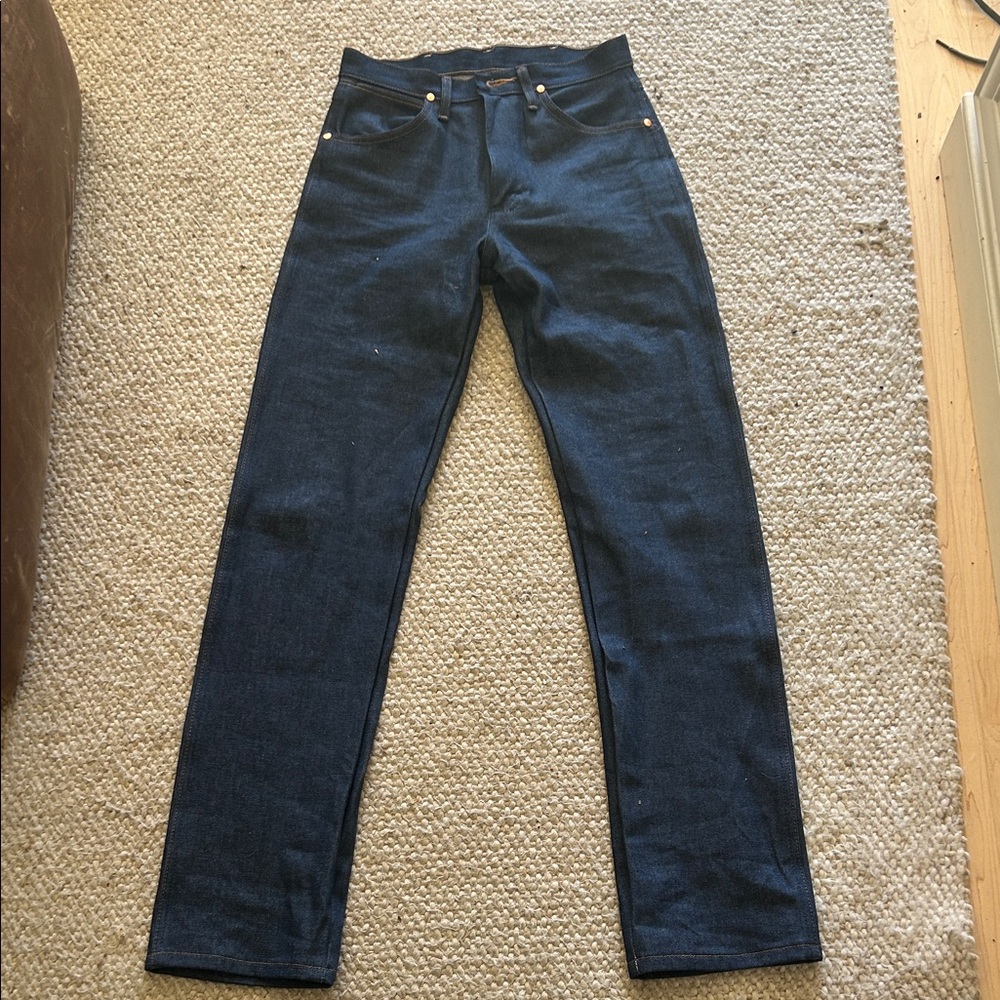 Wrangler Men's Dark Blue Straight Jeans